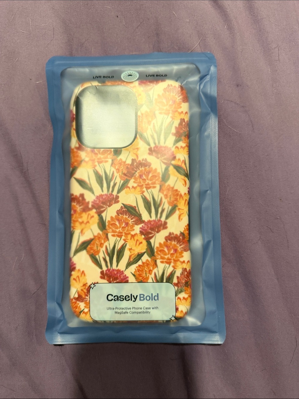Casely Bold Floral Phone Case in Yellow & Orange
